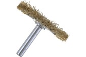 Щётка-крацовка дисковая со шпилькой 40мм, латунированная сталь, РемоКолор Щётка-крацовка дисковая со шпилькой 40мм, латунированная сталь, РемоКолор