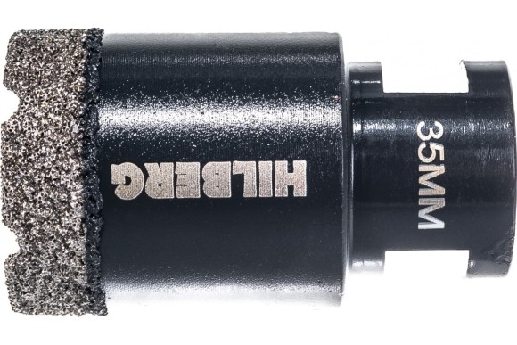 Коронка алмазная по керамограниту 35 х 35мм, М14, сухой/мокрый, Super Hard HILBERG Коронка алмазная по керамограниту 35 х 35мм, М14, сухой/мокрый, Super Hard HILBERG