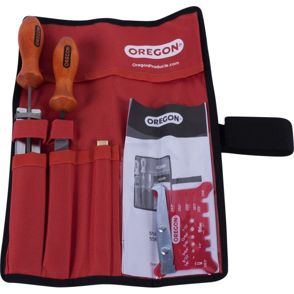 Заточный набор(в чехле) - напильник4,0 мм+обойма+шаблон+очистителль и т.д.."Oregon" Заточный набор(в чехле) - напильник4,0 мм+обойма+шаблон+очистителль и т.д.."Oregon"