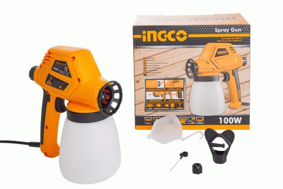 Краскопульт электрический INGCO SPG1008 100Вт,0,6-0,8мм, 280 л/мин Краскопульт электрический INGCO SPG1008 100Вт,0,6-0,8мм, 280 л/мин