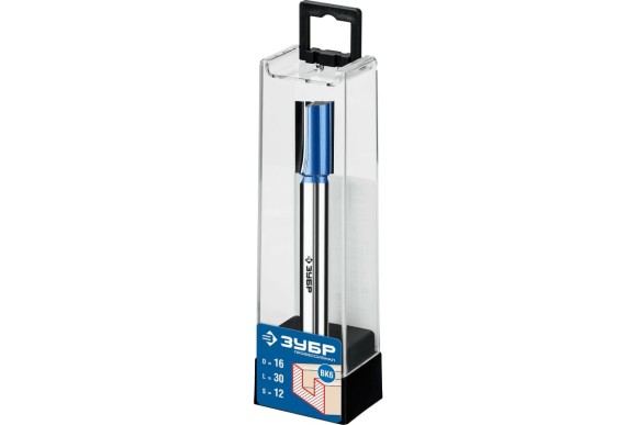 Фреза пазовая ,16*30*110мм,хвостовик-12мм ПРОФИ ЗУБР Фреза пазовая ,16*30*110мм,хвостовик-12мм ПРОФИ ЗУБР