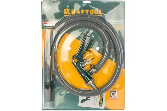 Пистолет пескоструйный 5атм, 340л/мин, соединение резьбовое, Kraftool Пистолет пескоструйный 5атм, 340л/мин, соединение резьбовое, Kraftool