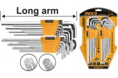 Набор шестигранников и TORX INGCO 9 шт,1,5-10мм.и 9шт Т10-Т50 HHKSET0181 Набор шестигранников и TORX INGCO 9 шт,1,5-10мм.и 9шт Т10-Т50 HHKSET0181