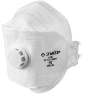 Полумаска фильтрующая складная с клапаном, класс FFP1 ЗУБР Полумаска фильтрующая складная с клапаном, класс FFP1 ЗУБР