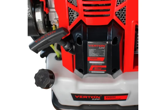 Воздуходувка ранцевая бензиновая VERTON BW80M_PRO (80см3, 3,8кВт/5,17л. с,скор 120м/сек, 1700м3/ч, б