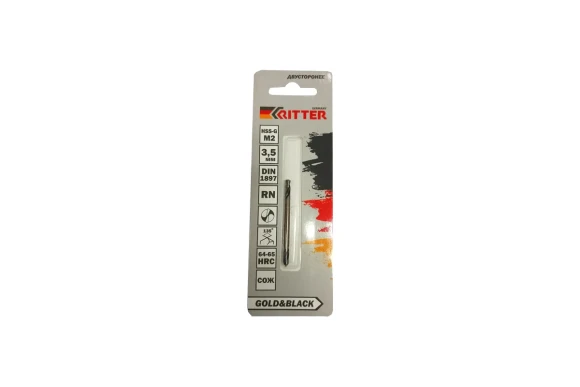 Сверло по металлу 3,5 мм двухстороннее EC Gold&Black , HSS-G M2, DIN 1897, RN RITTER 