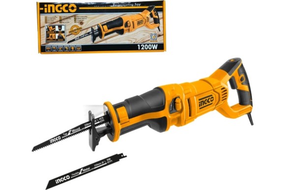 Пила сабельная INGCO RS12001, 1200Вт, 210/10мм, 2800ход/мин, в коробке Пила сабельная INGCO RS12001, 1200Вт, 210/10мм, 2800ход/мин, в коробке
