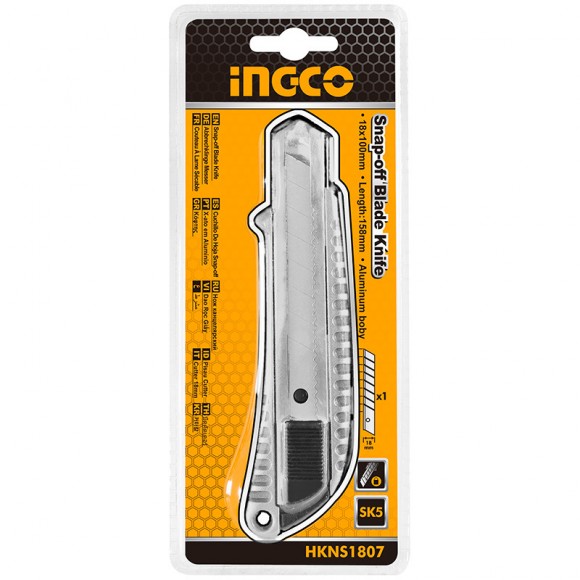 Нож INGCO 18мм,HKNS1807