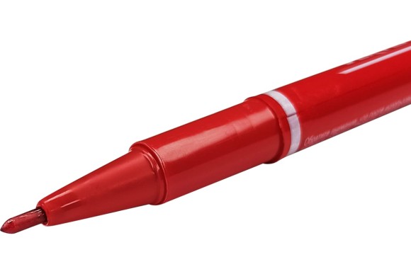 Маркер перманентный красный двусторонний 0.4/1мм, Vertextools Маркер перманентный красный двусторонний 0.4/1мм, Vertextools