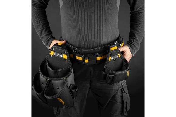 Пояс монтажника +2 большие сумки+1маленькая KBS-4 KRAFTOOL Пояс монтажника +2 большие сумки+1маленькая KBS-4 KRAFTOOL