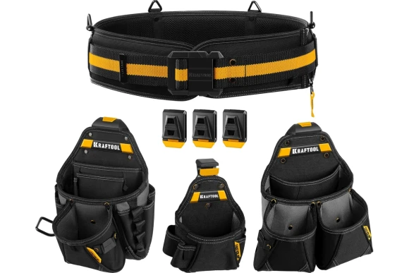 Пояс монтажника +2 большие сумки+1маленькая KBS-4 KRAFTOOL Пояс монтажника +2 большие сумки+1маленькая KBS-4 KRAFTOOL
