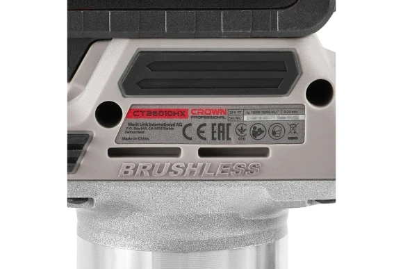 Фрезер кромочный аккум. CROWN CT26010HX-4 BMC, 20В, цанга 6/8мм, АКБ 2-шт (4А*ч) Фрезер кромочный аккум. CROWN CT26010HX-4 BMC, 20В, цанга 6/8мм, АКБ 2-шт (4А*ч)