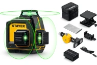 Лазерный нивелир STAYER SL-3D #2, 50м, точн. +/-0,5 мм/м, микролифт, держатель Лазерный нивелир STAYER SL-3D #2, 50м, точн. +/-0,5 мм/м, микролифт, держатель
