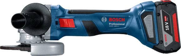 Шлифмашина углов. аккумулят.BOSCH GWS 180-LI, 125*22,2мм,2 акк 4.0 Ач,11000о/мин,заряд.ус-во Шлифмашина углов. аккумулят.BOSCH GWS 180-LI, 125*22,2мм,2 акк 4.0 Ач,11000о/мин,заряд.ус-во