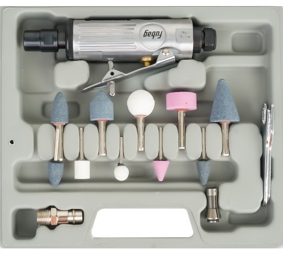 Прямая пневмо шлифмашина FUBAG GL25000, 6,0бар,25000о/мин,354л/мин,цанга-6 и 3мм Прямая пневмо шлифмашина FUBAG GL25000, 6,0бар,25000о/мин,354л/мин,цанга-6 и 3мм