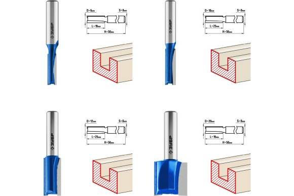Набор фрез по дереву 4 шт хвостовик 8мм ЗУБР 28795-H4-1 Набор фрез по дереву 4 шт хвостовик 8мм ЗУБР 28795-H4-1