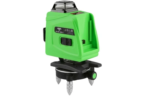 Лазерный нивелир  AMO LN 4D-360-2, 360гр*4,зелёный луч 25м,+/-0,2мм/м