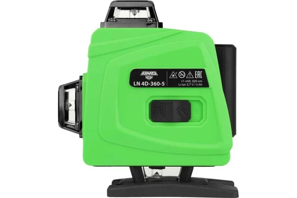 Лазерный нивелир  AMO LN 4D-360-2, 360гр*4,зелёный луч 25м,+/-0,2мм/м