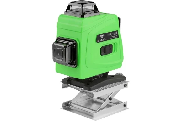 Лазерный нивелир  AMO LN 4D-360-2, 360гр*4,зелёный луч 25м,+/-0,2мм/м
