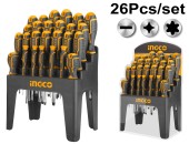 Набор отвёрток на стойке INGCO 26шт.INDUSTRIAL HKSD2628 Набор отвёрток на стойке INGCO 26шт.INDUSTRIAL HKSD2628