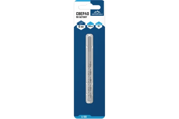 Сверло бетону 6*100мм Vertextools