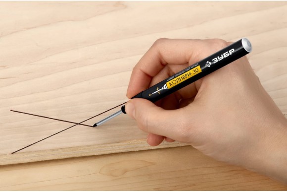 Маркер перманентный чёрный, удлинённый наконечник 0.7-1мм, Колибри-30, ЗУБР