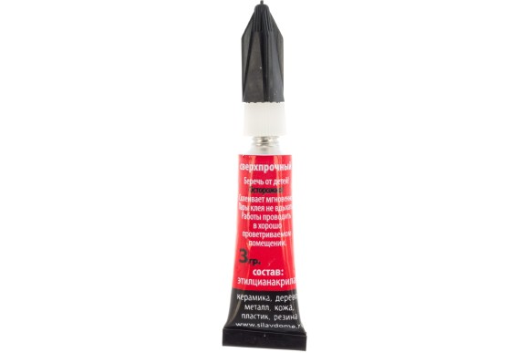 Клей секундный СИЛА сверхпрочный 3г Клей секундный СИЛА сверхпрочный 3г