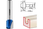 Фреза пазовая фасонная D=11.9 х L=13 х H=45мм, 22°, хвостовик 8мм, ЗУБР Фреза пазовая фасонная D=11.9 х L=13 х H=45мм, 22°, хвостовик 8мм, ЗУБР