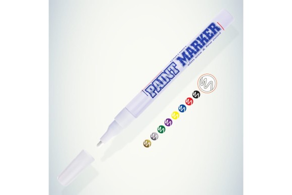 Маркер-краска белый, 2мм, нитро-основа, для промышленного применения MunHwa "Slim" SPM-05 Маркер-краска белый, 2мм, нитро-основа, для промышленного применения MunHwa "Slim" SPM-05