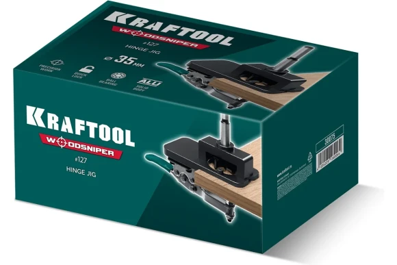 Кондуктордля мебельных петельWoodsniper 127, 35 мм KRAFTOOL