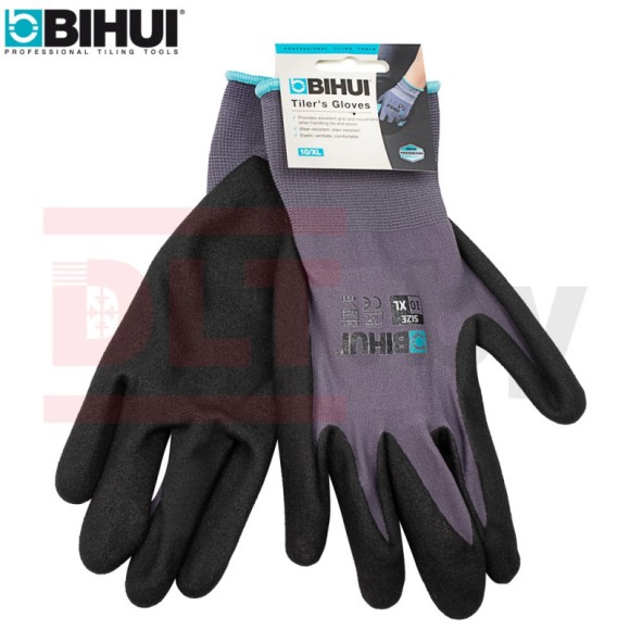 Перчатки строительные BIHUI с латексным покрытием, размер 10(XL)