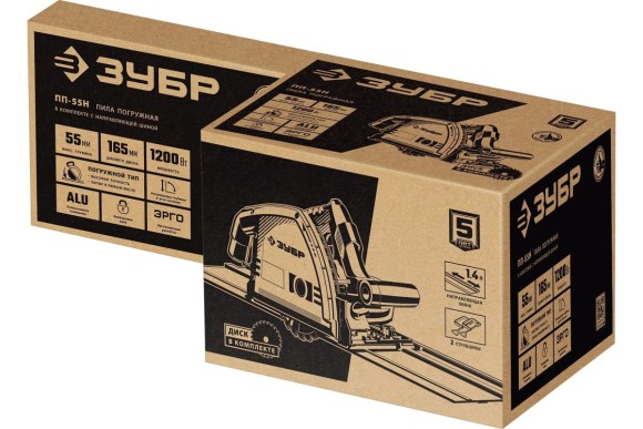 Погружная пила дисковая ЗУБР ПП-55Н, 1200Вт, 165*20мм, 55/42мм, шина 2-шт (700*175мм) Погружная пила дисковая ЗУБР ПП-55Н, 1200Вт, 165*20мм, 55/42мм, шина 2-шт (700*175мм)