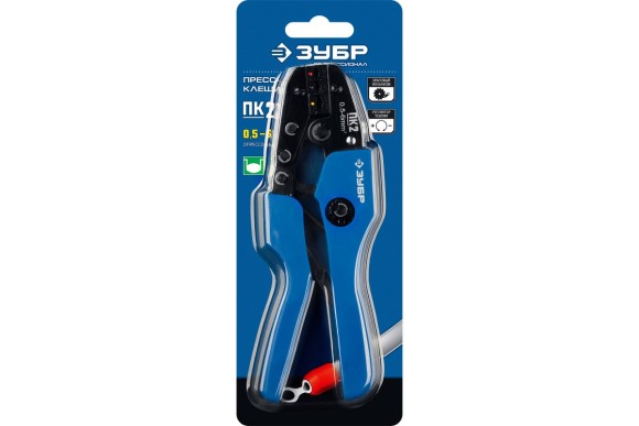 Клещи для кабельных наконечников ПК-2 0,5-6мм кв. ЗУБР Клещи для кабельных наконечников ПК-2 0,5-6мм кв. ЗУБР
