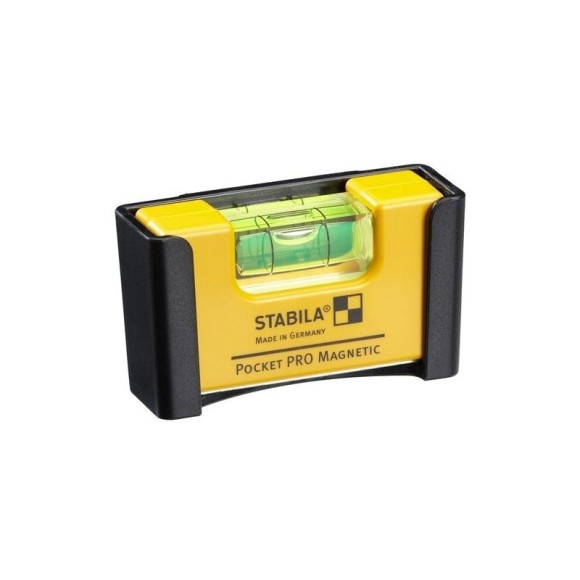 Уровень карманный магнитный "STABILA" / тип Pocket Pro Magnetic (1 гориз.)с чехлом на пояс