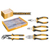 Набор шарнирно-губцевого инструмента INGCO 4 шт+кейс HKTV01P041