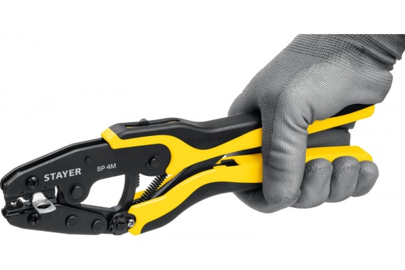 Клещи для кабельных наконечников  SP-4M (4 матрицы)  STAYER