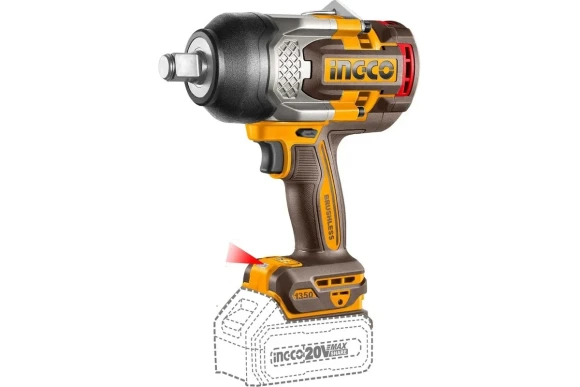 Гайковёрт(BL) аккум. INGCO CIWLI20135, 20В, 1350Н*м, квадрат 3/4",  АКБ 2х5,0 Ач