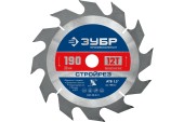 Диск пильный по дереву 190 х 30мм, 12Т, Стройрез ЗУБР Диск пильный по дереву 190 х 30мм, 12Т, Стройрез ЗУБР