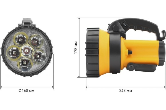 Фонарь аккумулят. PA-605, Альфа,6Ач,6*1Вт  ЭРА