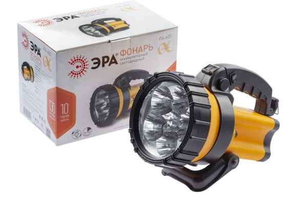 Фонарь аккумулят. PA-605, Альфа,6Ач,6*1Вт  ЭРА