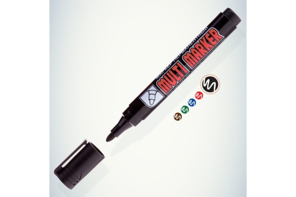 Маркер перманентный 3мм черный пулевидный  MunHwa Crown "Multi Marker" CPM-800