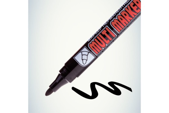 Маркер перманентный 3мм черный пулевидный  MunHwa Crown "Multi Marker" CPM-800