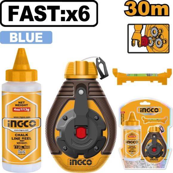 Шнур малярный 30 м INGCO INDUSTRIA HCLR0630L