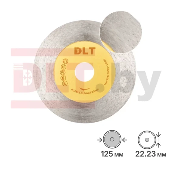 Диск алмазный 125 х 22,2х1,8 мм №31 (BLISS) мм керамогранит для шлифовки сухой/мокрый .DLT 1692 Диск алмазный 125 х 22,2х1,8 мм №31 (BLISS) мм керамогранит для шлифовки сухой/мокрый .DLT 1692