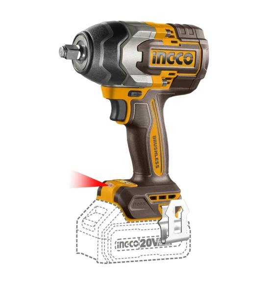 Гайковёрт(BL) аккум. INGCO CIWLI20851, 20В, 850Н*м, квадрат 1/2", АКБ 0-шт  в коробке