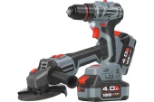 Набор шуруповёрт+УШМ аккум.Profipower MKDGA-18V+MKBL-18B,18В*4А/ч*2шт,45Н/м,кейс E0220 Набор шуруповёрт+УШМ аккум.Profipower MKDGA-18V+MKBL-18B,18В*4А/ч*2шт,45Н/м,кейс E0220