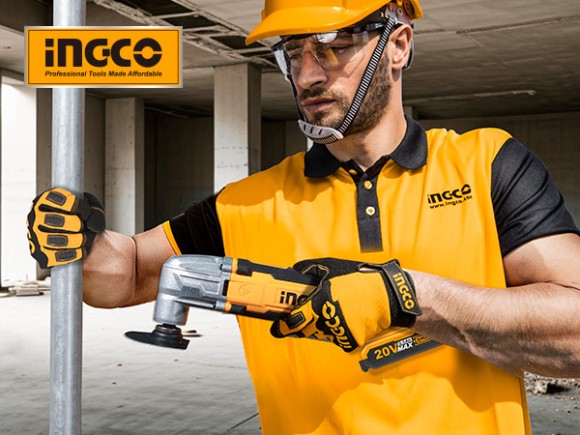 Реноватор(МФИ) аккум. INGCO CMLI20228, 20В, 20000кол/мин, 4 насадки, АКБ 1-шт (2А*ч), в кейсе