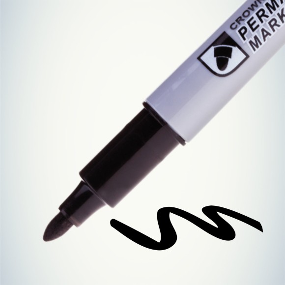 Маркер перманентный 2мм черный пулевидный  MunHwa Crown "Multi Marker" P-505