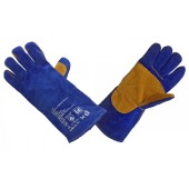 Краги спилковые с подкладкой BLUEWELDER сине-жёлтые р-10, Краги спилковые с подкладкой BLUEWELDER сине-жёлтые р-10,