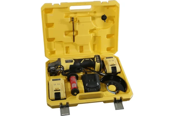 Шлифмашина(BL) угловая аккум. Hanskonner, HAG18125BLC, 18В, 125мм, 17000-7700об/мин, АКБ 1-шт (4А*ч)